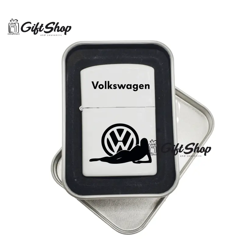 Volkswagen, bricheta metalica gravata laser cu mesaj, model 2